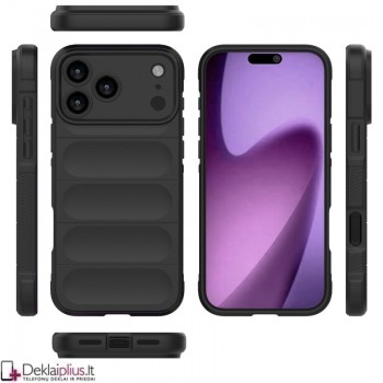 Magic Shield guminis dėklas su kameros apsauga - juodas (Apple Iphone 17 Pro Max/18 Pro Max) Magic Shield guminis dėklas su kameros apsauga - juodas (Apple Iphone 17 Pro Max/18 Pro Max)